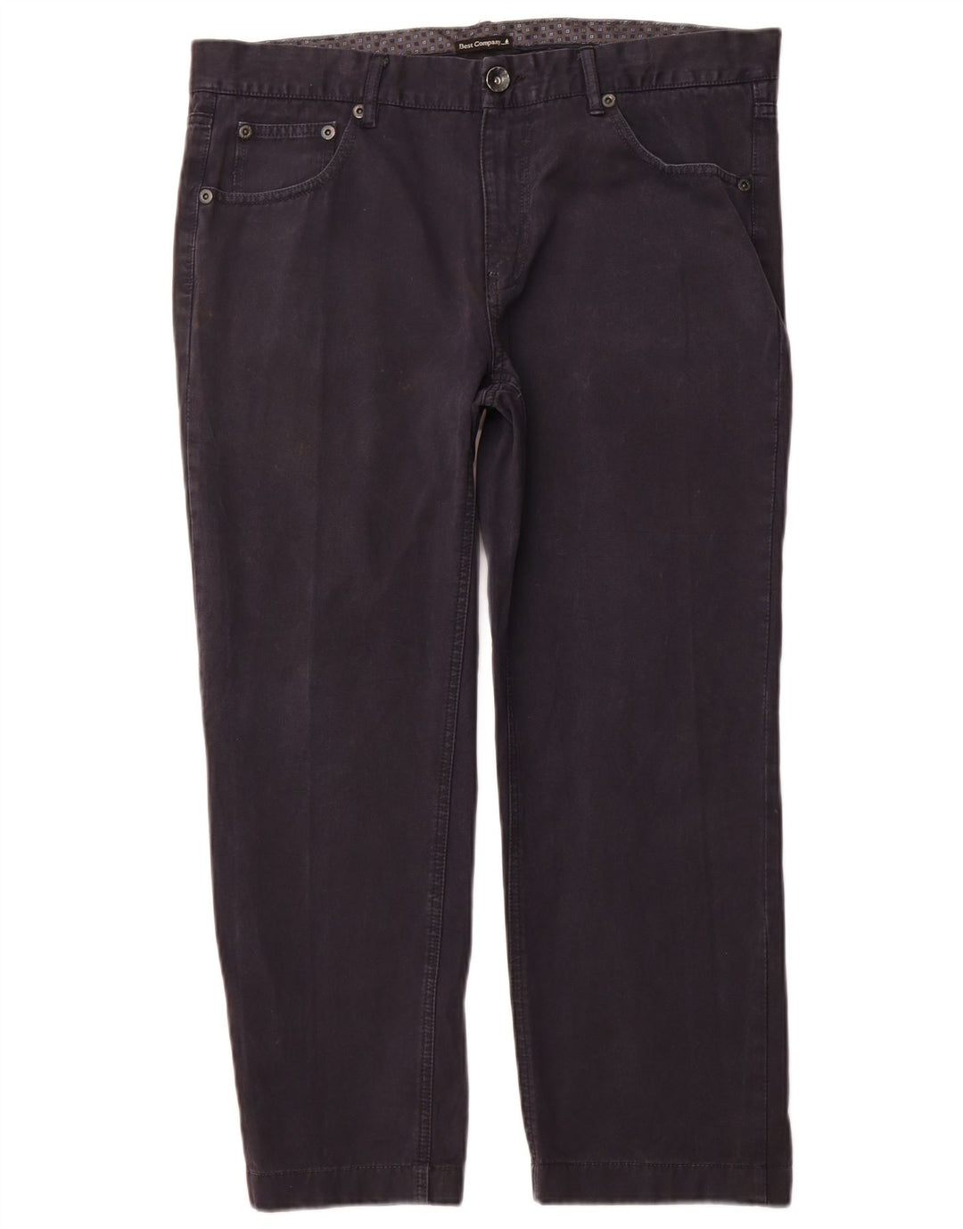 BEST COMPANY Muške ravne ležerne hlače EU 54 2XL W38 L26 tamnoplave