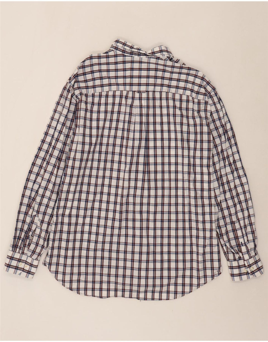 IZOD Mens Shirt 2XL White Check Cotton Vintage Izod and Second-Hand Izod from Messina Hembry 