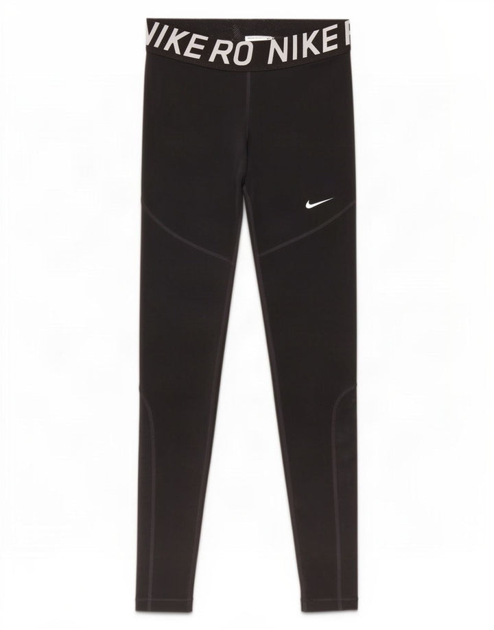 Nike Ženske Dri Fit Graphic Leggings UK 8 Male crne poliesterske