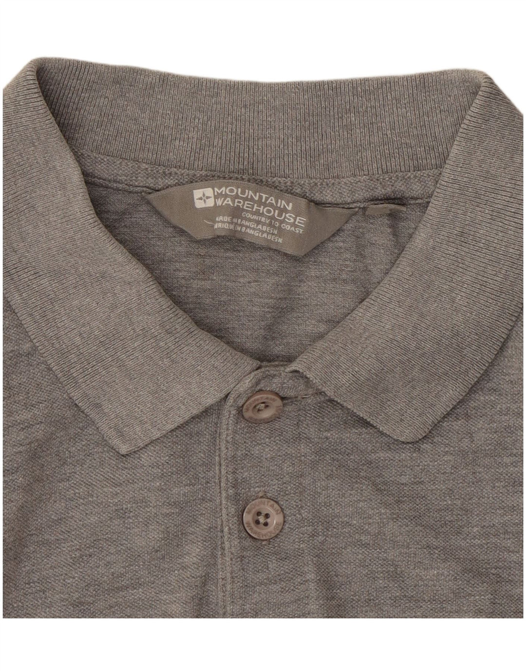 Mountain Warehouse Muška široka polo majica Srednje sivi pamuk