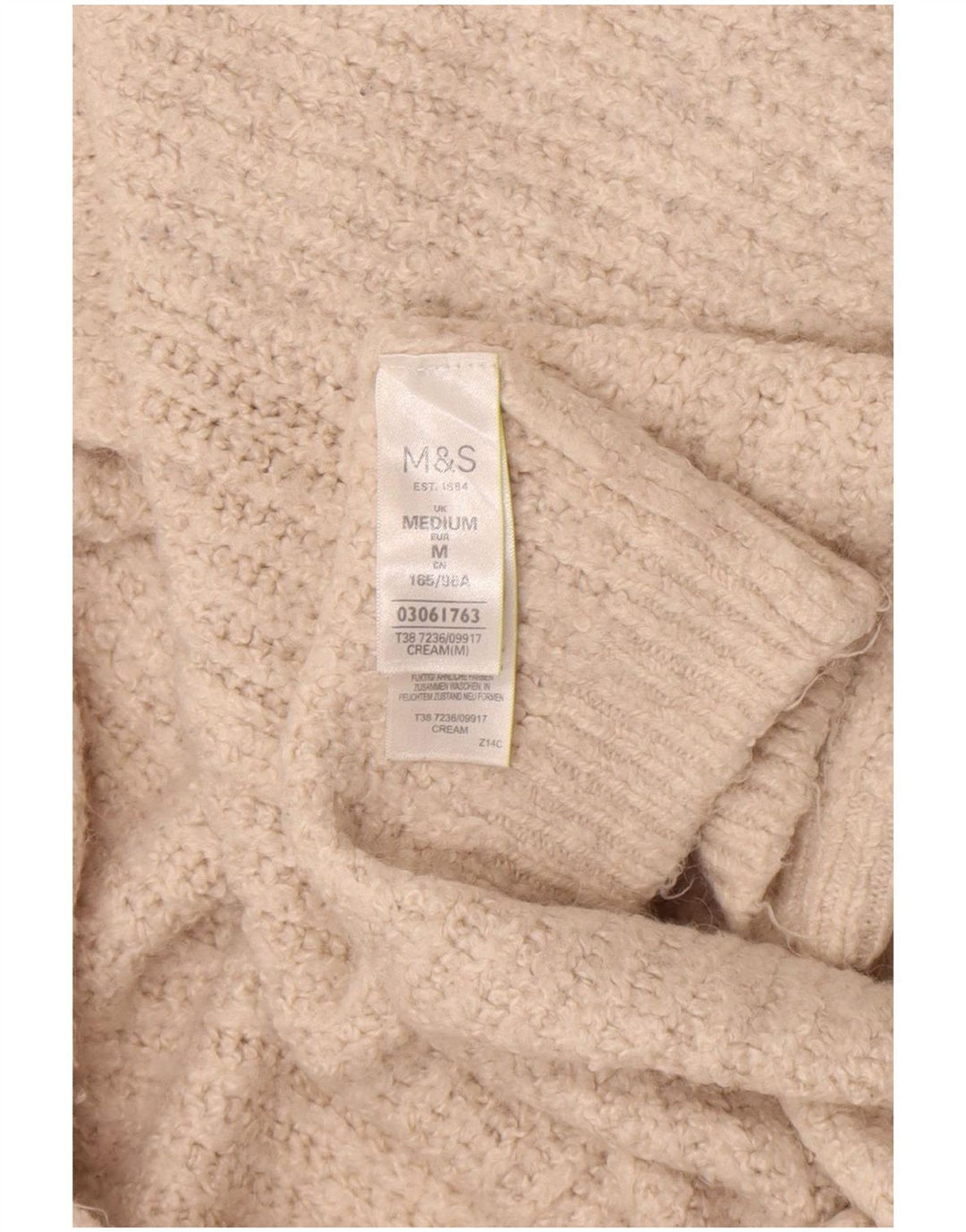 Marks & Spencer ženski dugi kardigan pulover UK 12 srednje bijele boje