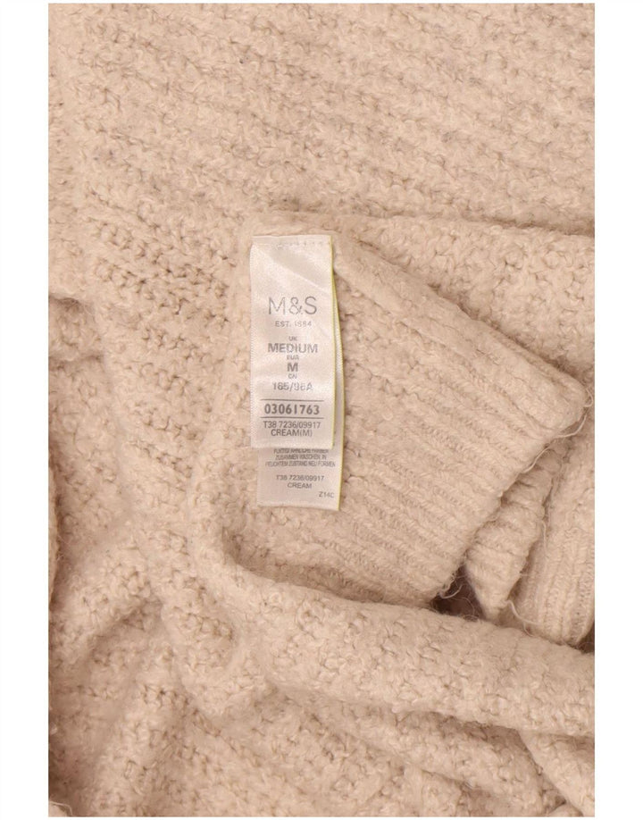 Marks & Spencer ženski dugi kardigan pulover UK 12 srednje bijele boje