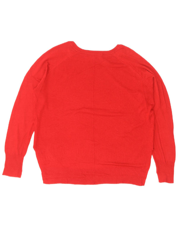 Zara ženski veliki džemper s veznim izrezom UK 10 Small Red