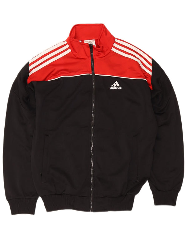 Gornja jakna za trenirku Adidas za dječake 13-14 godina crna poliesterska boja