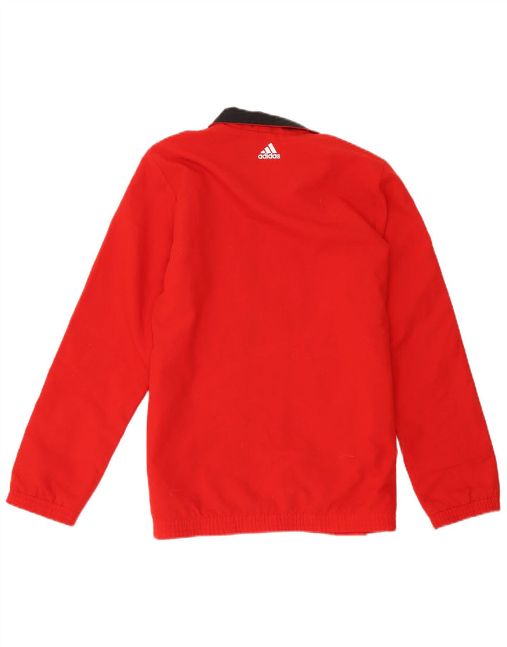 Gornja jakna od trenirke Adidas za dječake 13-14 godina, crveni poliester