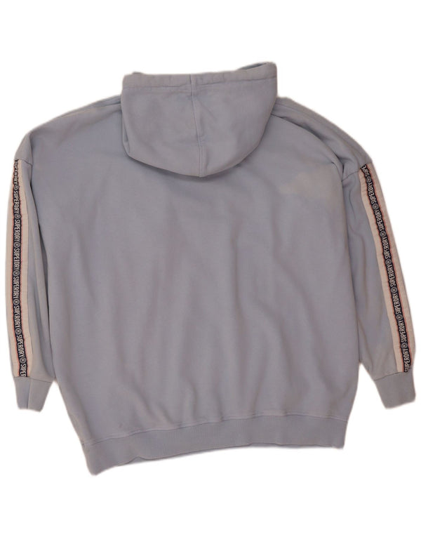 Superdry ženska velika majica s kapuljačom s kapuljačom UK 16, veliki plavi pamuk