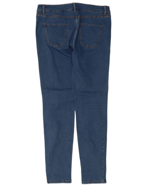 Massimo Dutti Ženske uske traperice EU 42 Large W32 L29 Plavi cvjetni pamuk