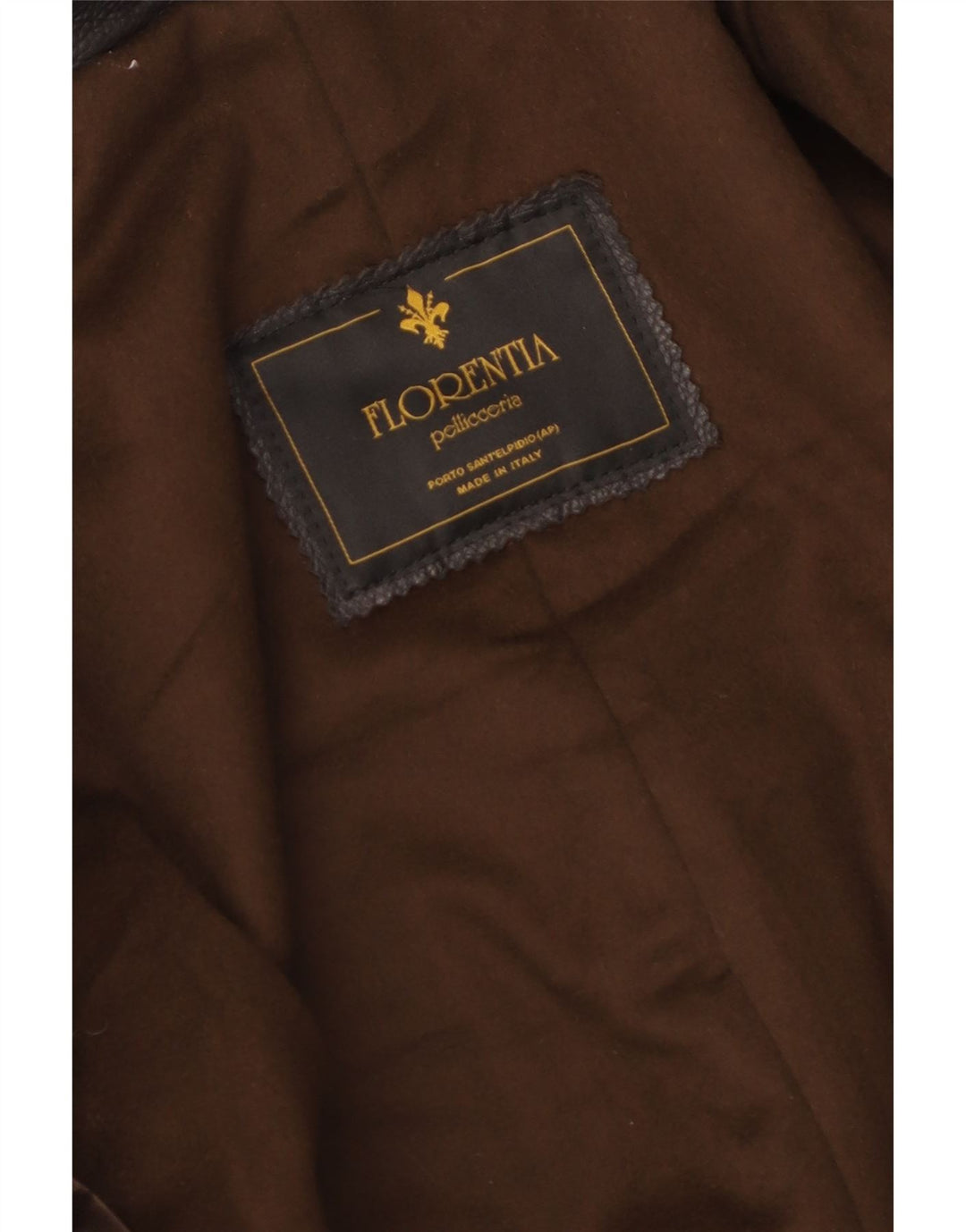 FLORENTIA Muški kožni kaput UK 38 Srednje smeđa