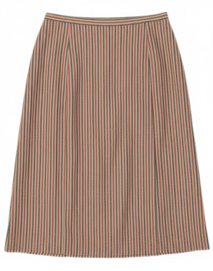 Vintage ženska midi suknja W27 male raznobojne pruge