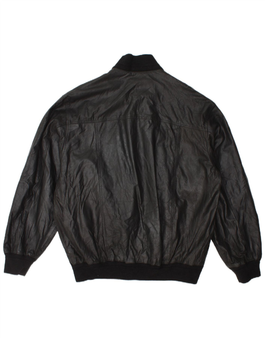 Vintage muška bomber kožna jakna IT 54 2XL crna koža