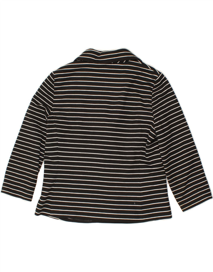 OASIS Womens Double Breasted Blazer Jacket UK 16 Large  Grey Striped Vintage Oasis and Second-Hand Oasis from Messina Hembry 