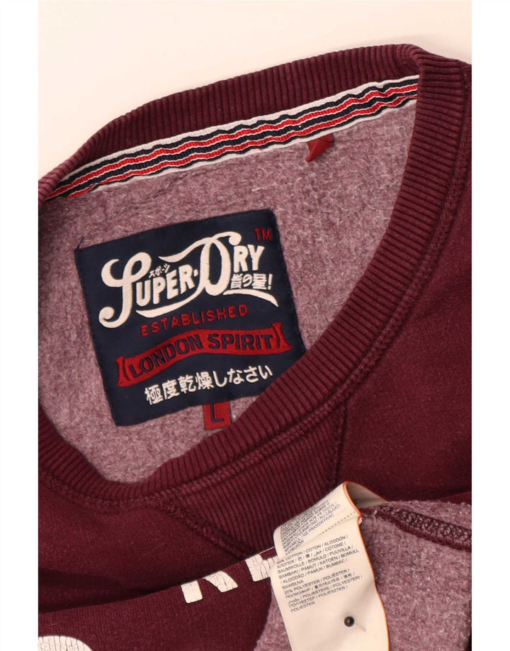 Superdry muška trenirka s grafičkim motivima, veliki kestenjasti pamuk
