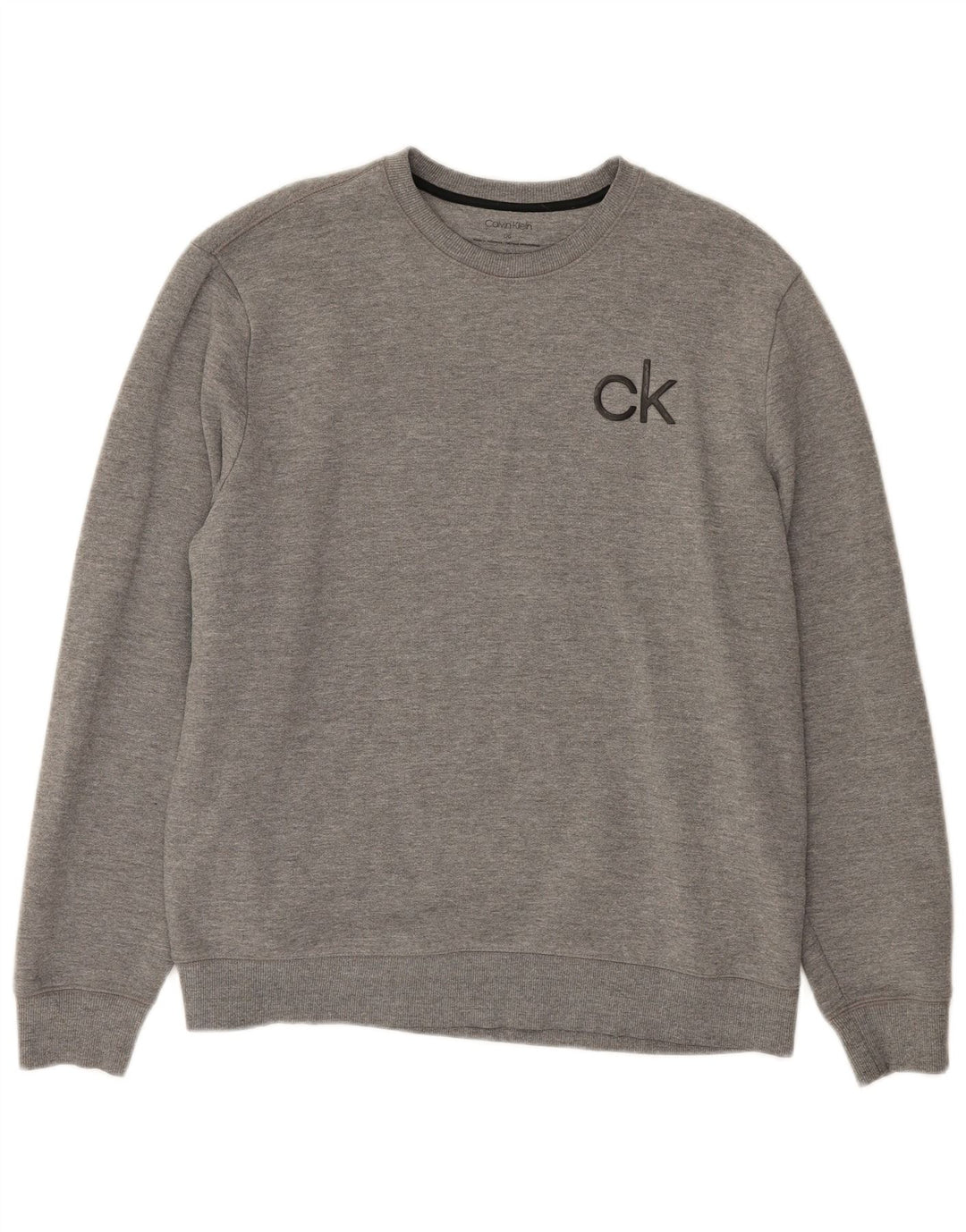 CALVIN KLEIN Mens Sweatshirt Jumper Large Grey Cotton Classic