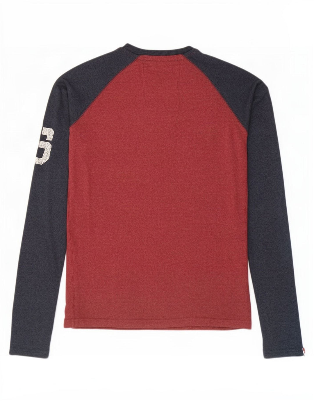 Superdry muška grafička majica dugih rukava srednje crvene boje, pamuk