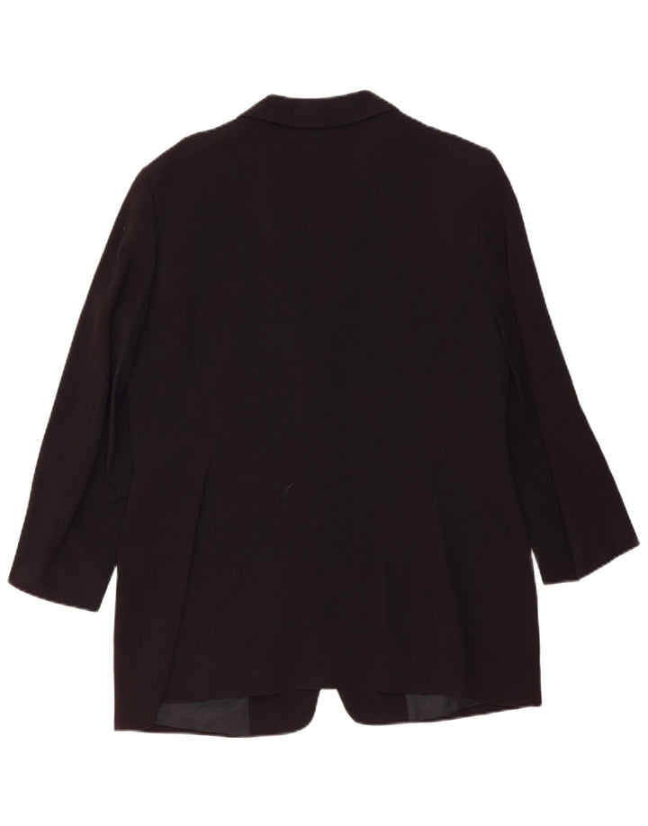 ZARA ženski sako s 1 gumbom i 3/4 rukavima EU 44 XL od crne svile