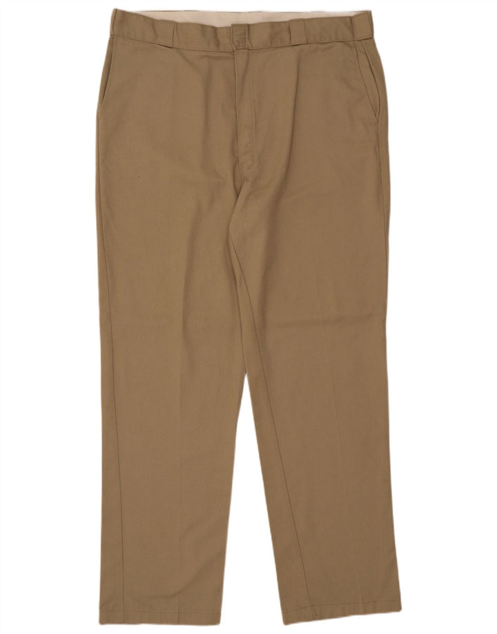 DICKIES Muške ravne chino hlače W40 L34 bež poliester