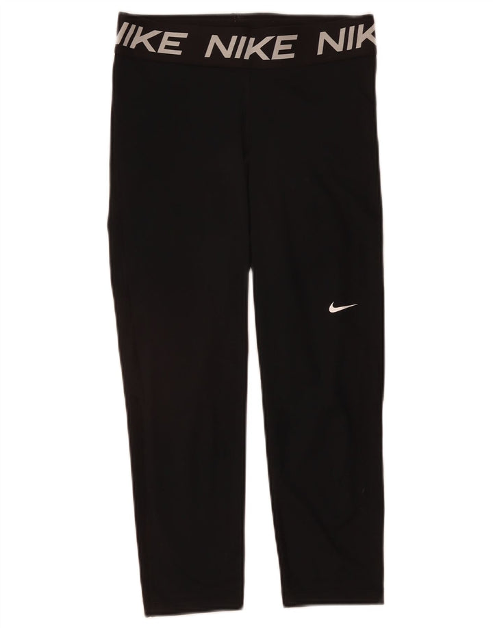 NIKE ženske Graphic Capri tajice UK 12 Srednje crni poliester