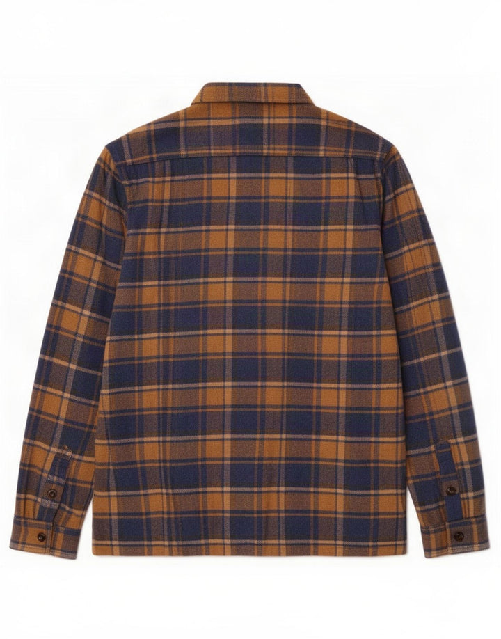 Fat Face Mens Shacket Regular Fit Flanel košulja Large Blue Check Wool