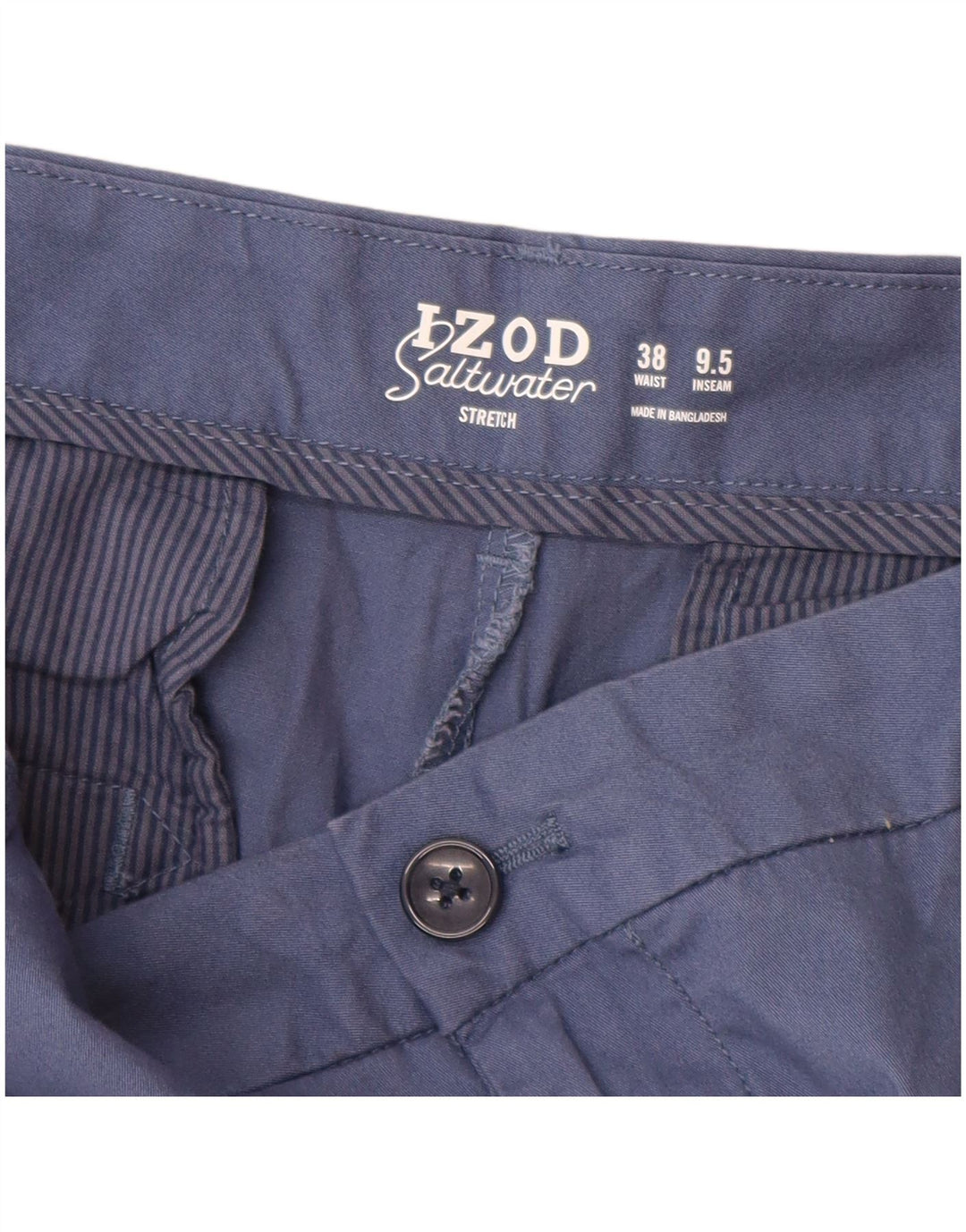 IZOD Muške kratke chino hlače sa slanom vodom W38 XL plavi pamuk