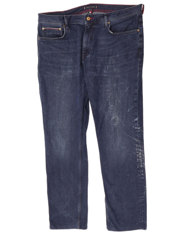Tommy Hilfiger Mens Denton Straight Jeans W38 L30 Plavi pamuk