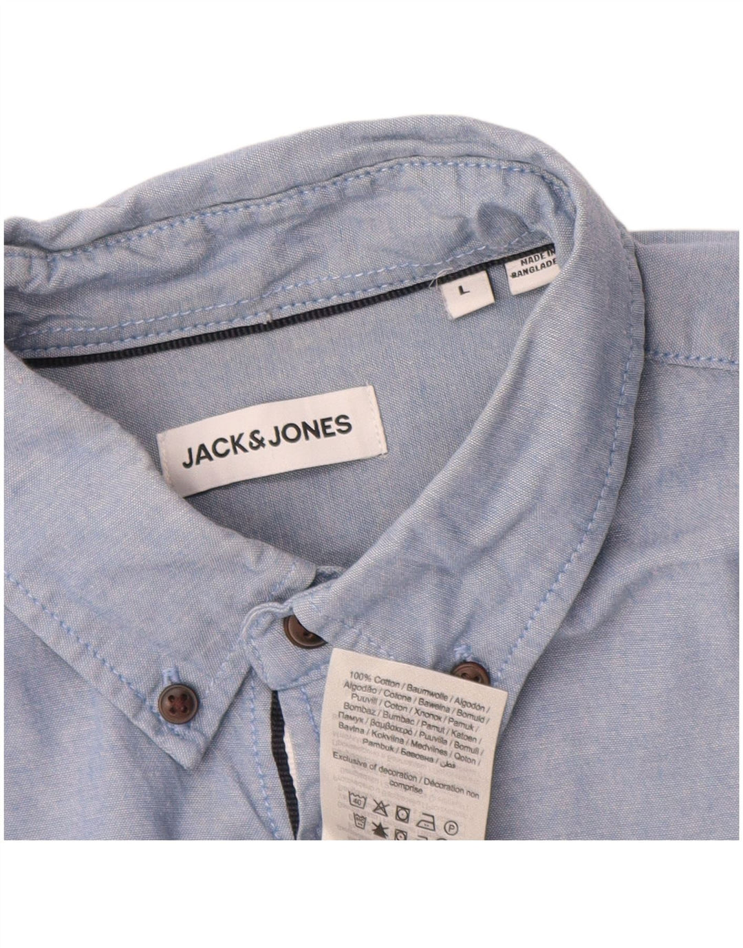 Jack & Jones velika plava pamučna muška košulja