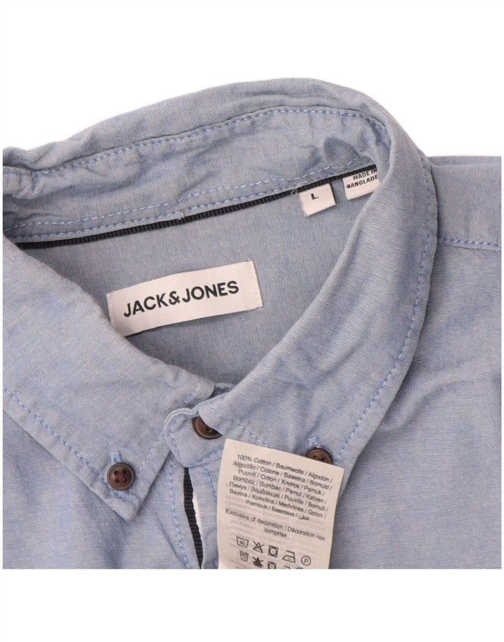Jack & Jones velika plava pamučna muška košulja