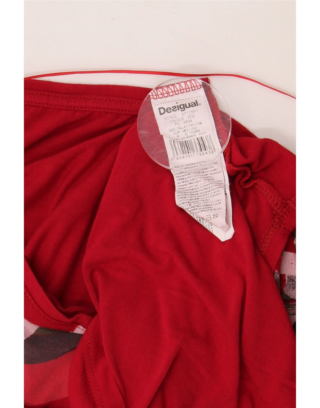 DESIGUAL Ženski top s 3/4 rukavima UK 14 srednje crvena viskoza