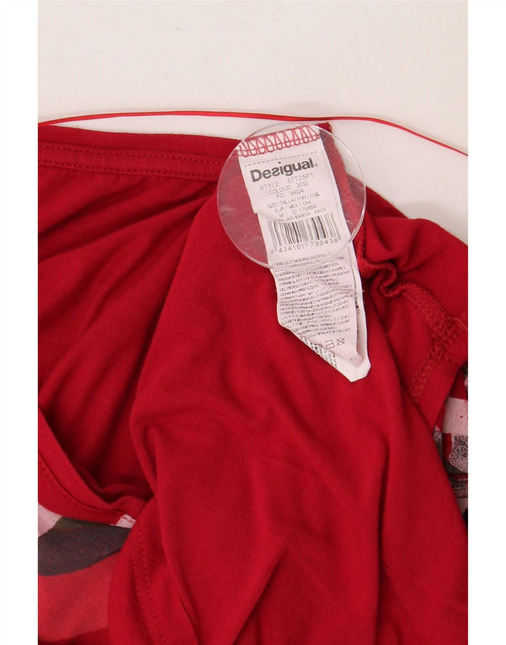 DESIGUAL Ženski top s 3/4 rukavima UK 14 srednje crvena viskoza