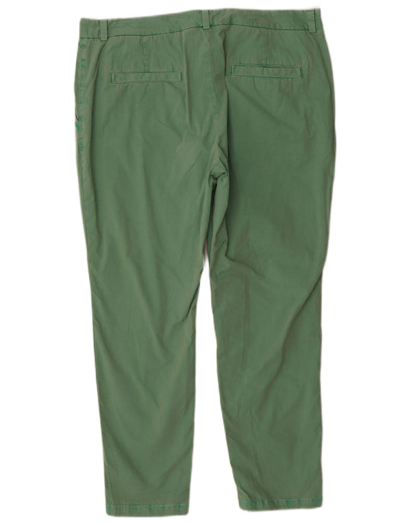 Marks & Spencer ženske uske chino hlače UK 16 Large W36 L27 Zeleni pamuk