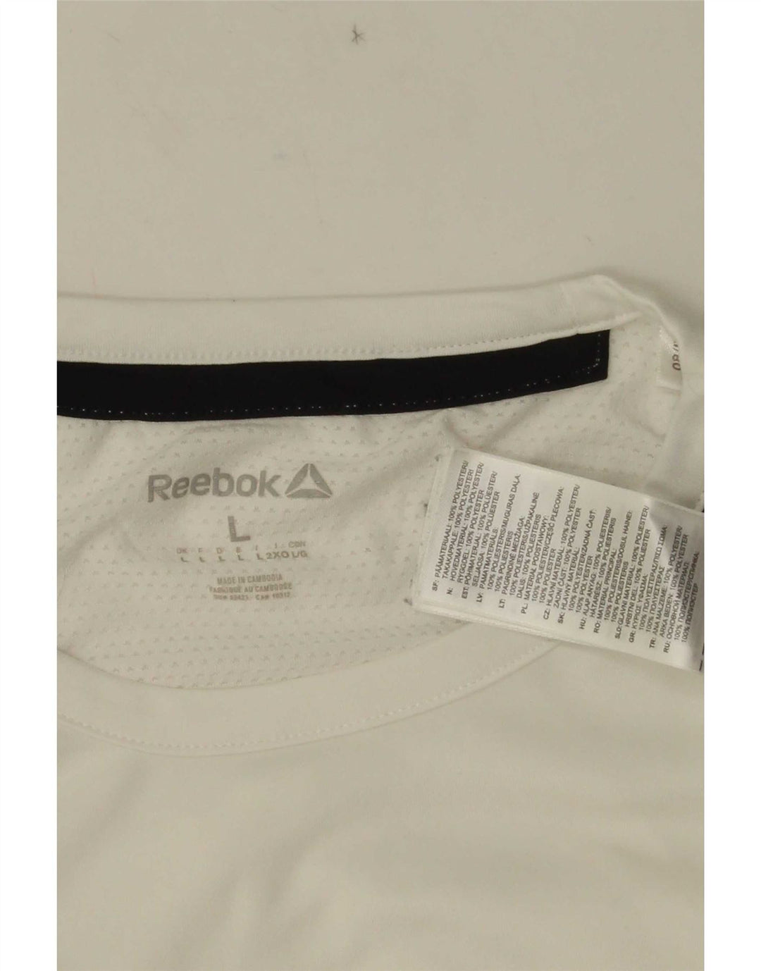 Reebok muška majica kratkih rukava velika bijela poliesterska boja