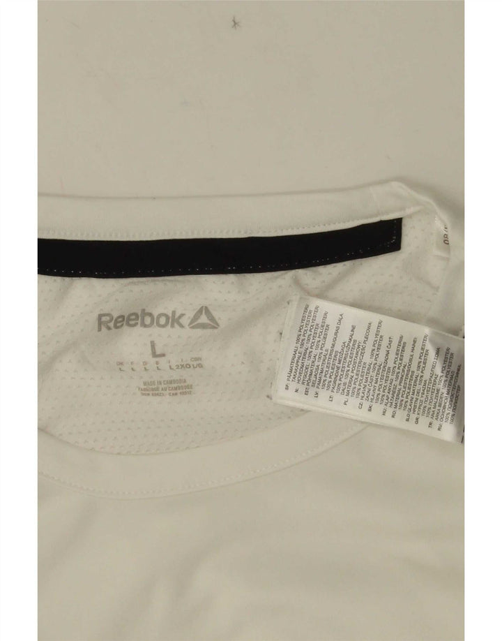 Reebok muška majica kratkih rukava velika bijela poliesterska boja