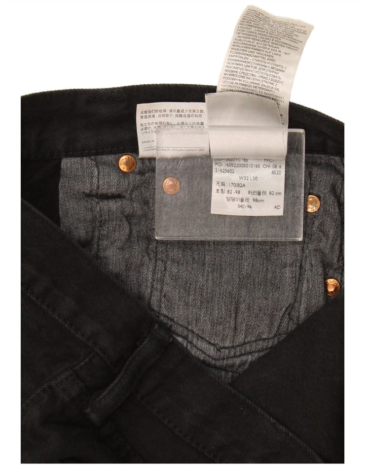 Levi's muške ravne traperice W32 L30 crni pamuk