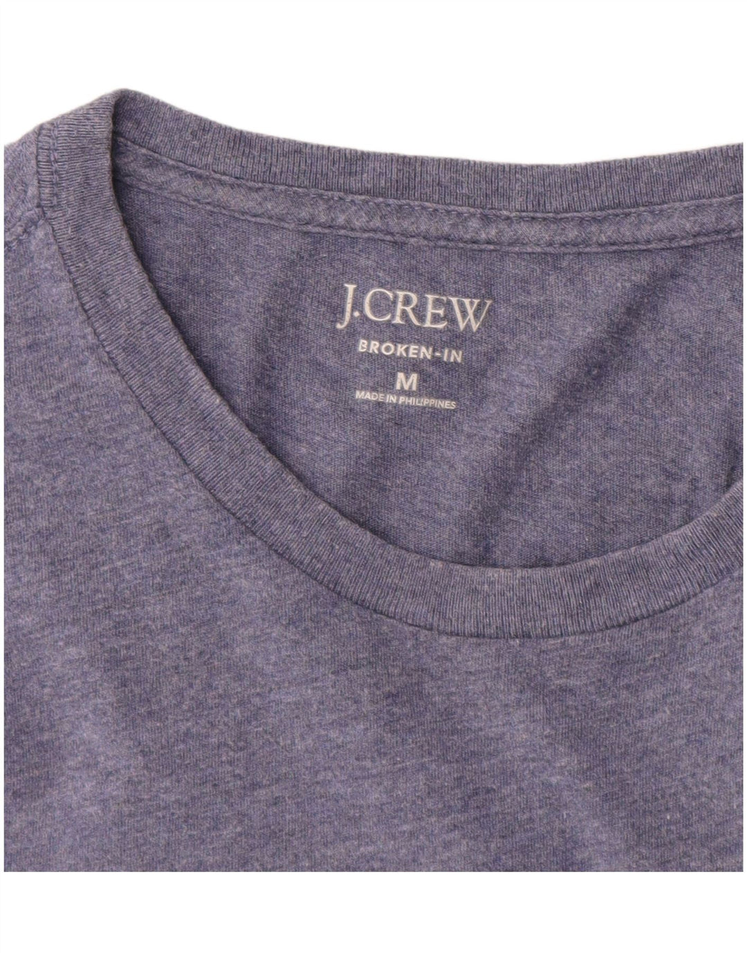 J. Crew Ženska majica kratkih rukava, srednji plavi flekasti pamuk