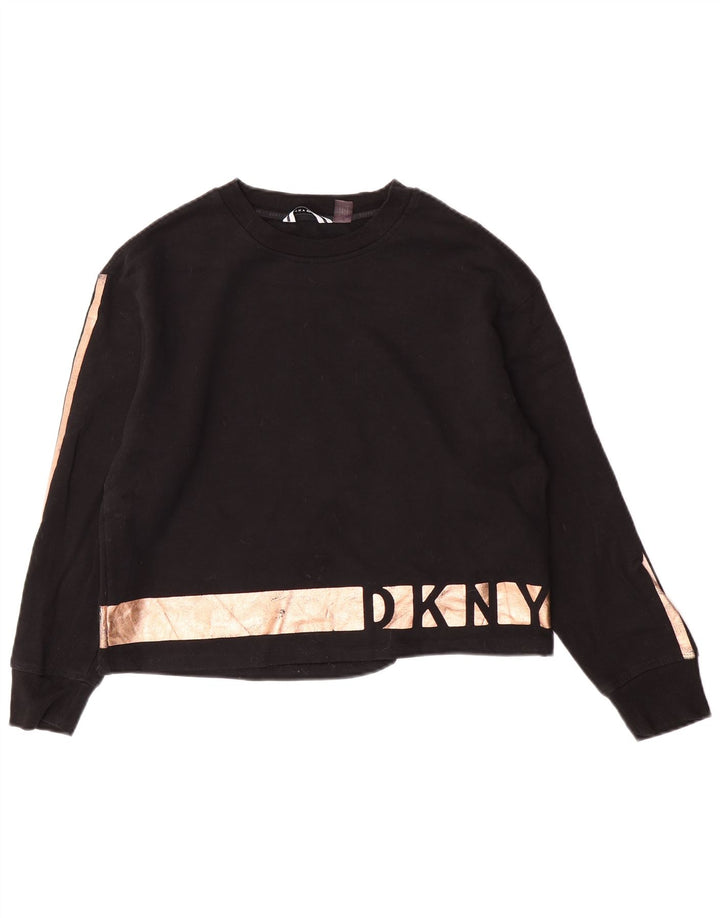 Dkny ženska prekomjerna majica s kratkim rukavima UK 10 Small Black Colourblock