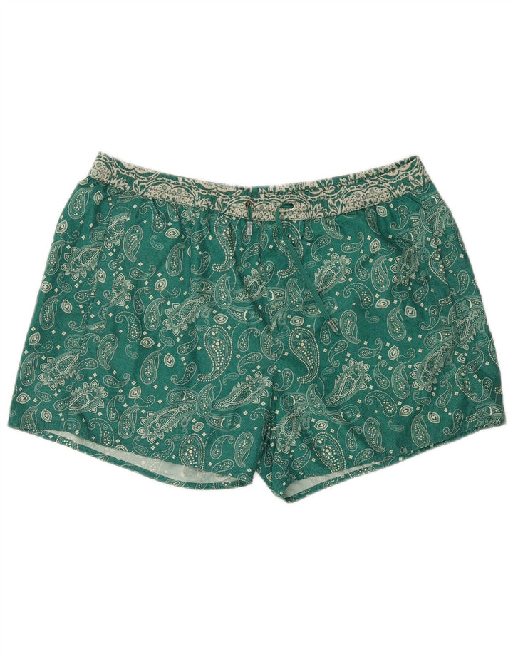 COAST Muške kratke hlače za plivanje Large Green Paisley