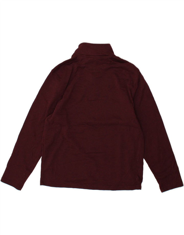 IZOD Mens Zip Neck Sweatshirt Jumper Large Maroon Polyester Vintage Izod and Second-Hand Izod from Messina Hembry 