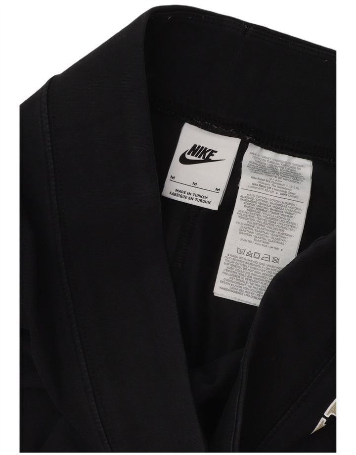 NIKE ženske grafičke tajice UK 14 Srednje crni pamuk