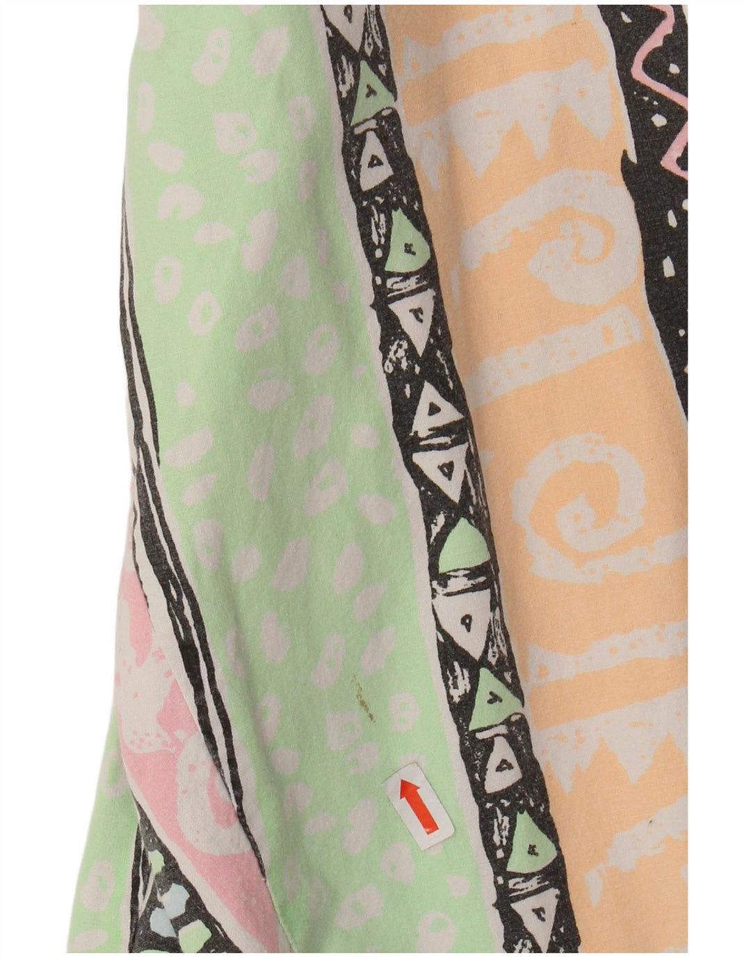 Plave ženske sužene hlače visokog struka W34 L31 Višebojni geometrijski