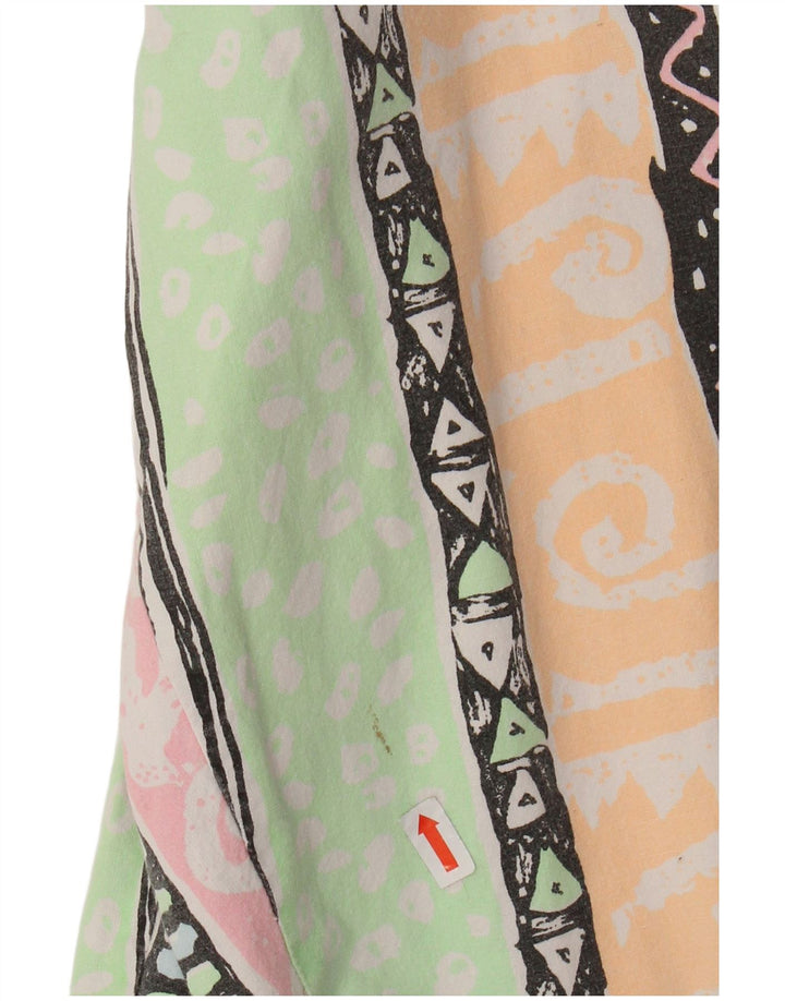 Plave ženske sužene hlače visokog struka W34 L31 Višebojni geometrijski