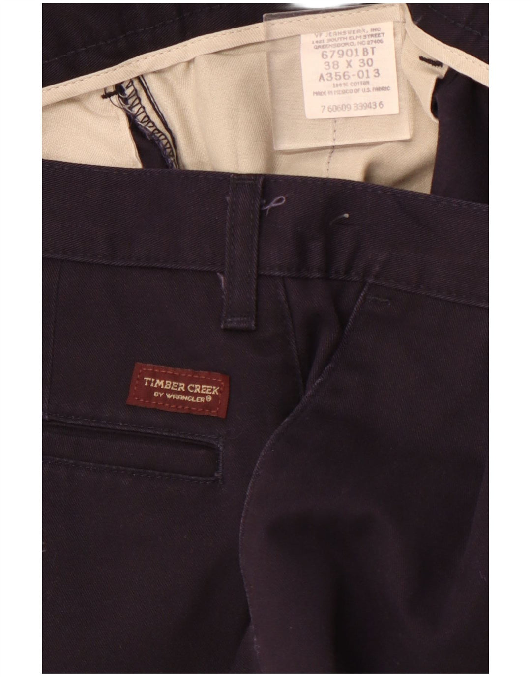 WRANGLER Muške chino hlače s klinovima Timber Creek W38 L30 tamnoplavi pamuk