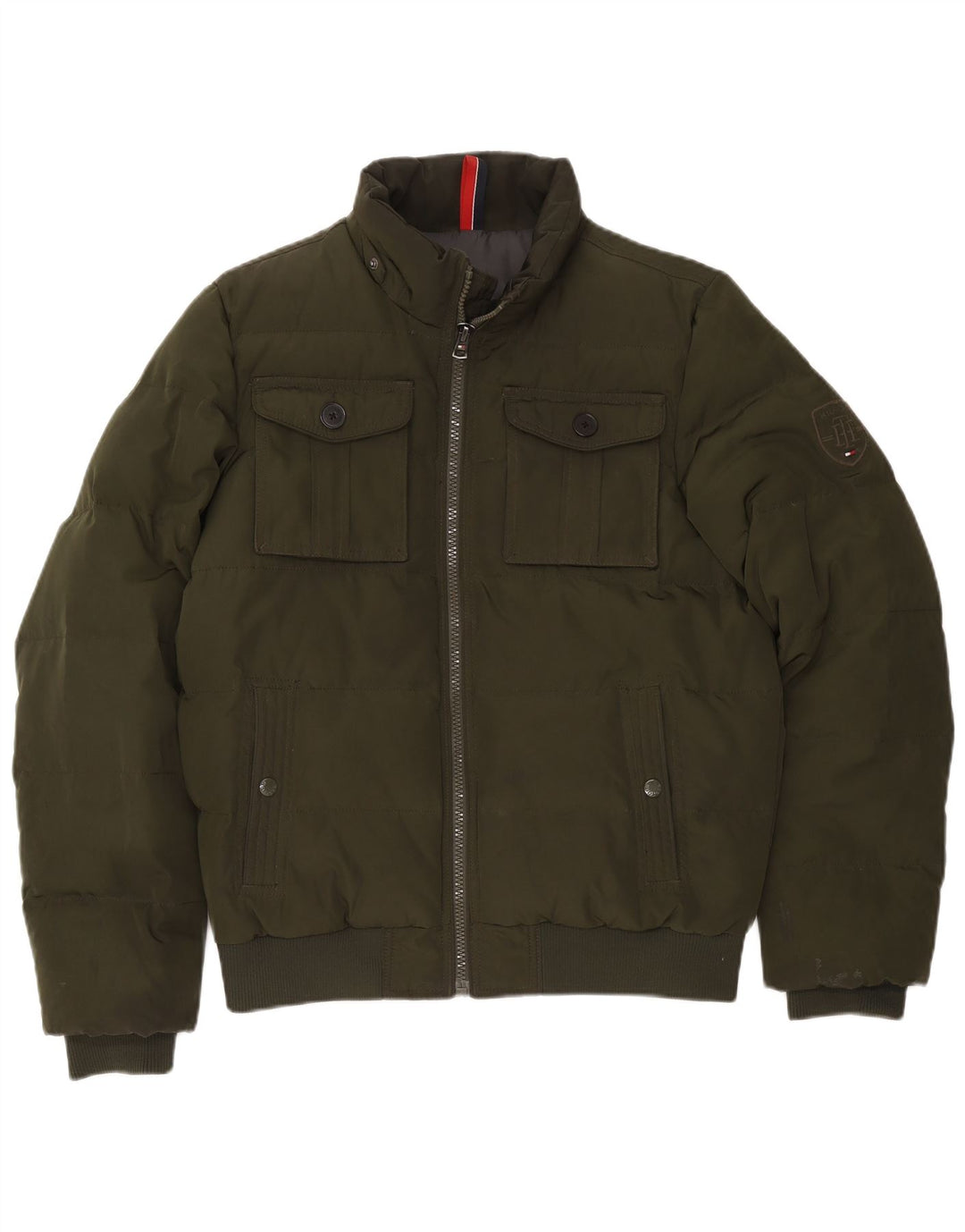 Tommy Hilfiger muška podstavljena jakna UK 38 Srednje zeleni poliester