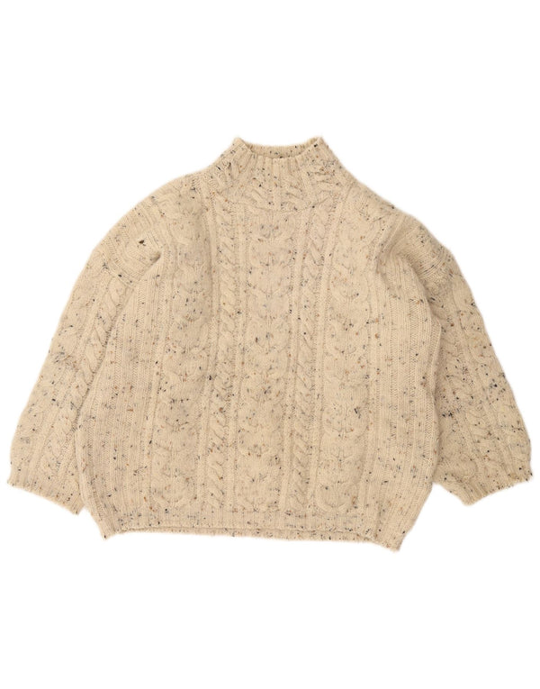 VINTAGE ženski džemper s kornjačičastim ovratnikom UK 18 XL s bijelim pjegama