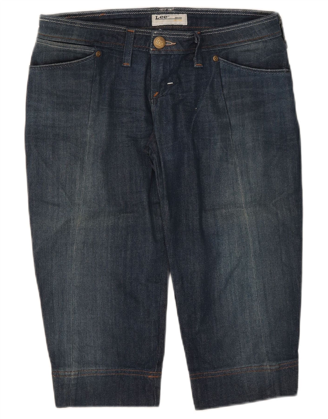 Lee ženske Crystal Capri traperice W30 L16 tamnoplavi pamuk