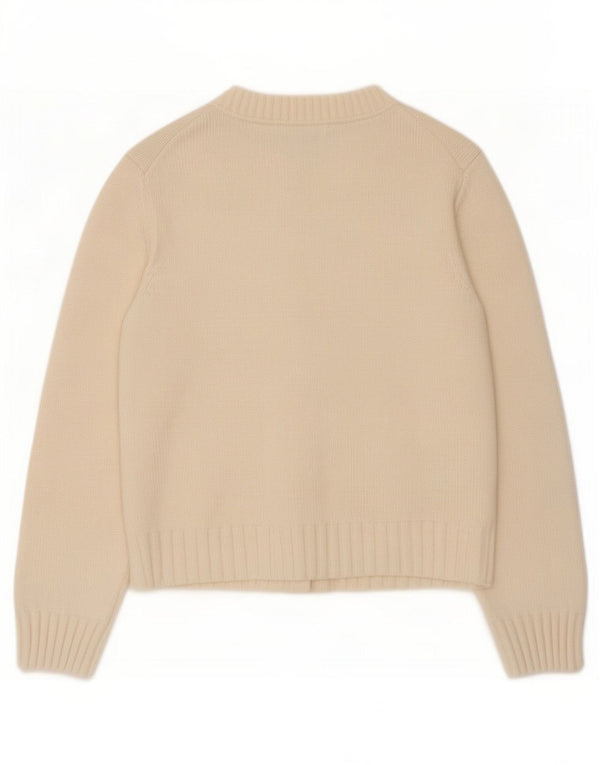 Marks & Spencer ženski prekomjerni kardigan pulover UK 6 XS Off White Pamuk