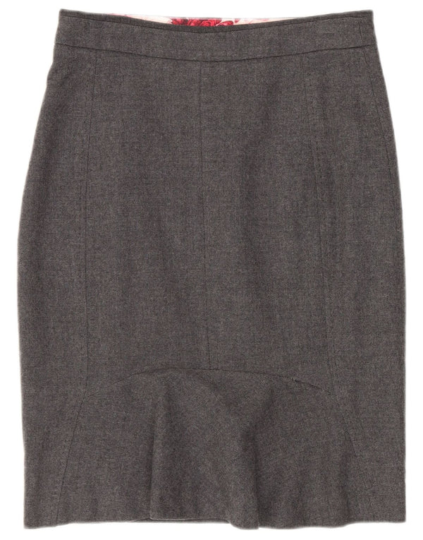 Ted Baker ženska pencil suknja veličina 1 XS W26 siva djevičanska vuna