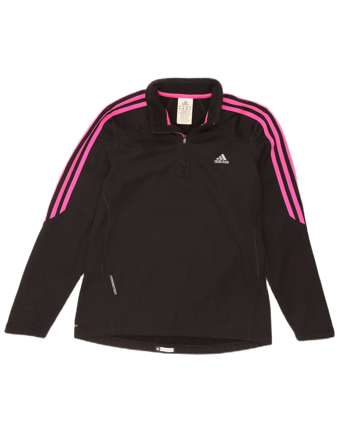 Adidas ženski gornji dio trenirke s patentnim izrezom UK 14 srednji crni poliester