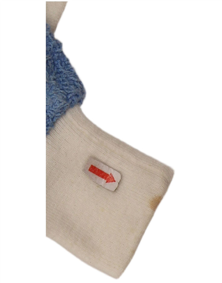 VINTAGE ženski džemper s veznim izrezom UK 16 Veliki plavi blok u boji