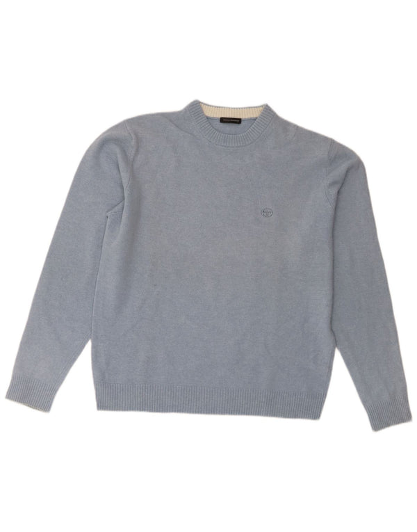 Sergio Tacchini ženski džemper s okruglim izrezom UK 18 XL plava janjeća vuna