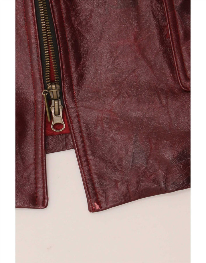 Vintage ženska kožna jakna UK 26 5XL Bordo