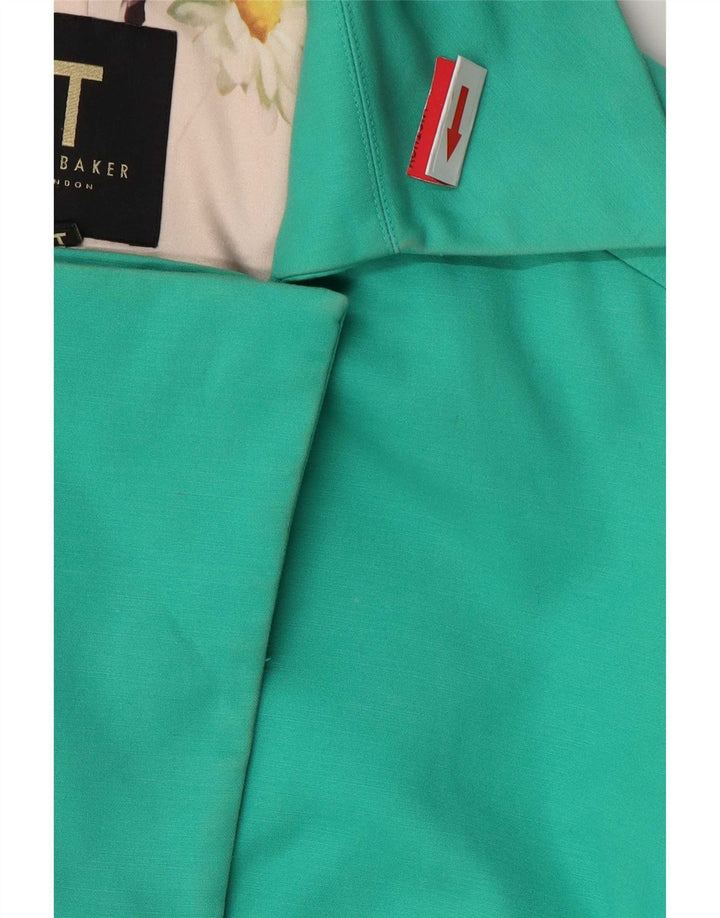Ted Baker ženski trenč kaput veličine 2 Mali zeleni pamuk